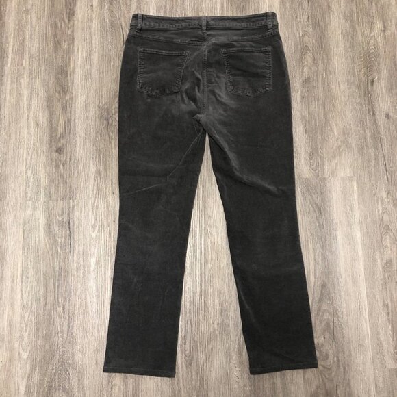 Talbots Women's Size 10 Simply Flattering 5 Pocket Straight Grey Corduroy Pants - Picture 2 of 7